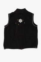 Vintage Black Studio Joy Skiing Ugly Christmas Vest (1990s)