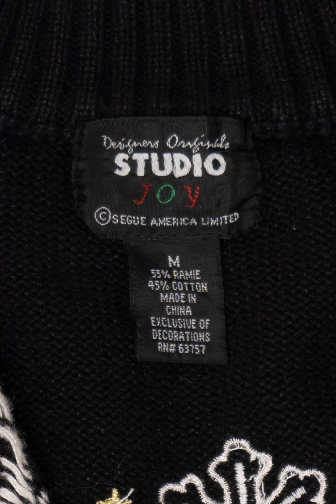 Vintage Black Studio Joy Skiing Ugly Christmas Vest (1990s)