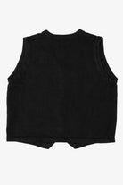 Vintage Black Victoria Jones Poinsettias Ugly Christmas Vest (1990s)