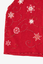 Vintage Red Studio Joy Snowflakes Ugly Christmas Vest (1990s)