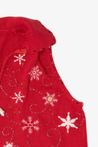Vintage Red Studio Joy Snowflakes Ugly Christmas Vest (1990s)