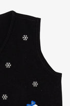 Vintage Black Croft & Barrow Snowmen Ugly Christmas Vest (2000s)