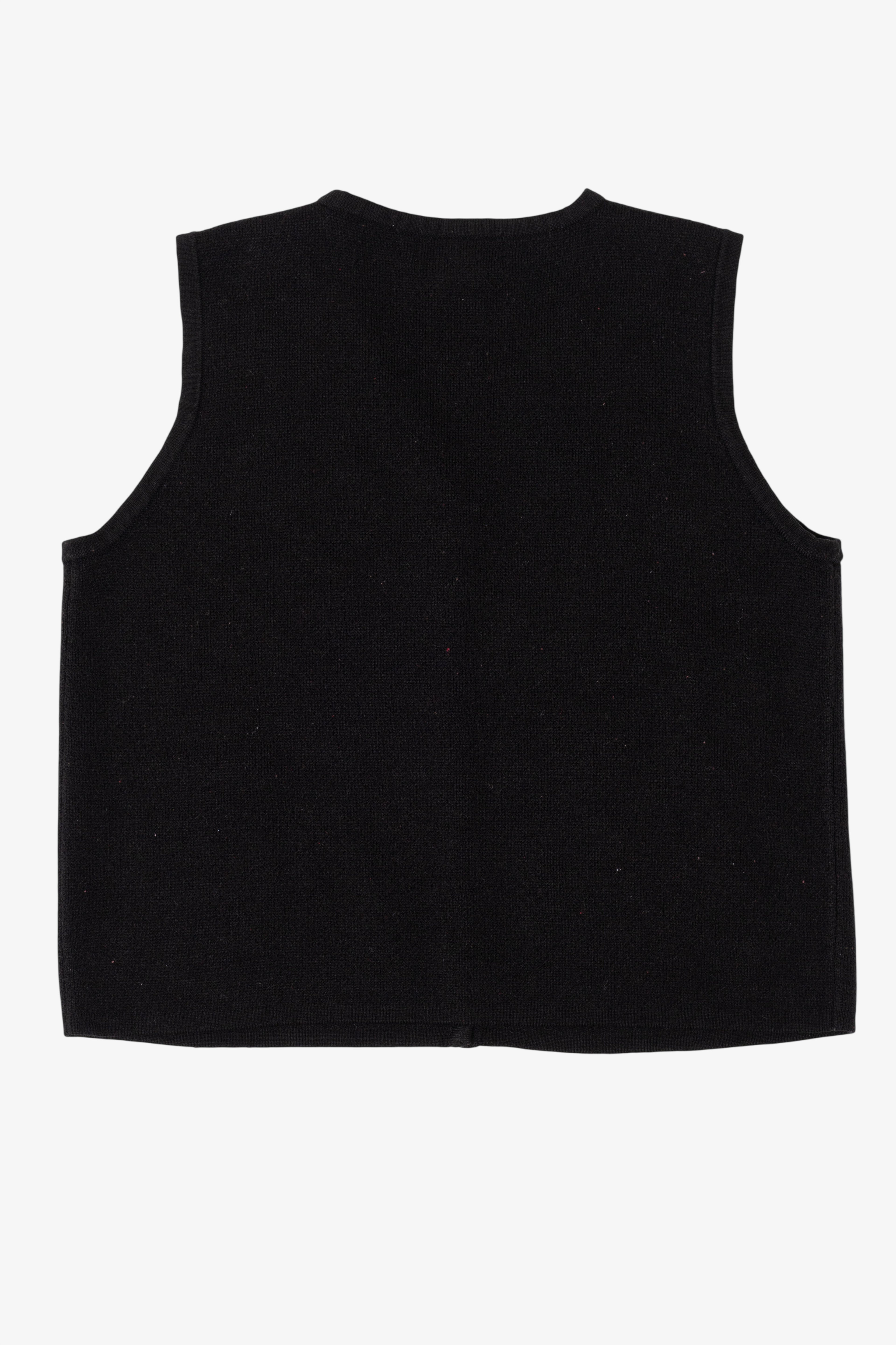 Vintage Black Croft & Barrow Snowmen Ugly Christmas Vest (2000s)
