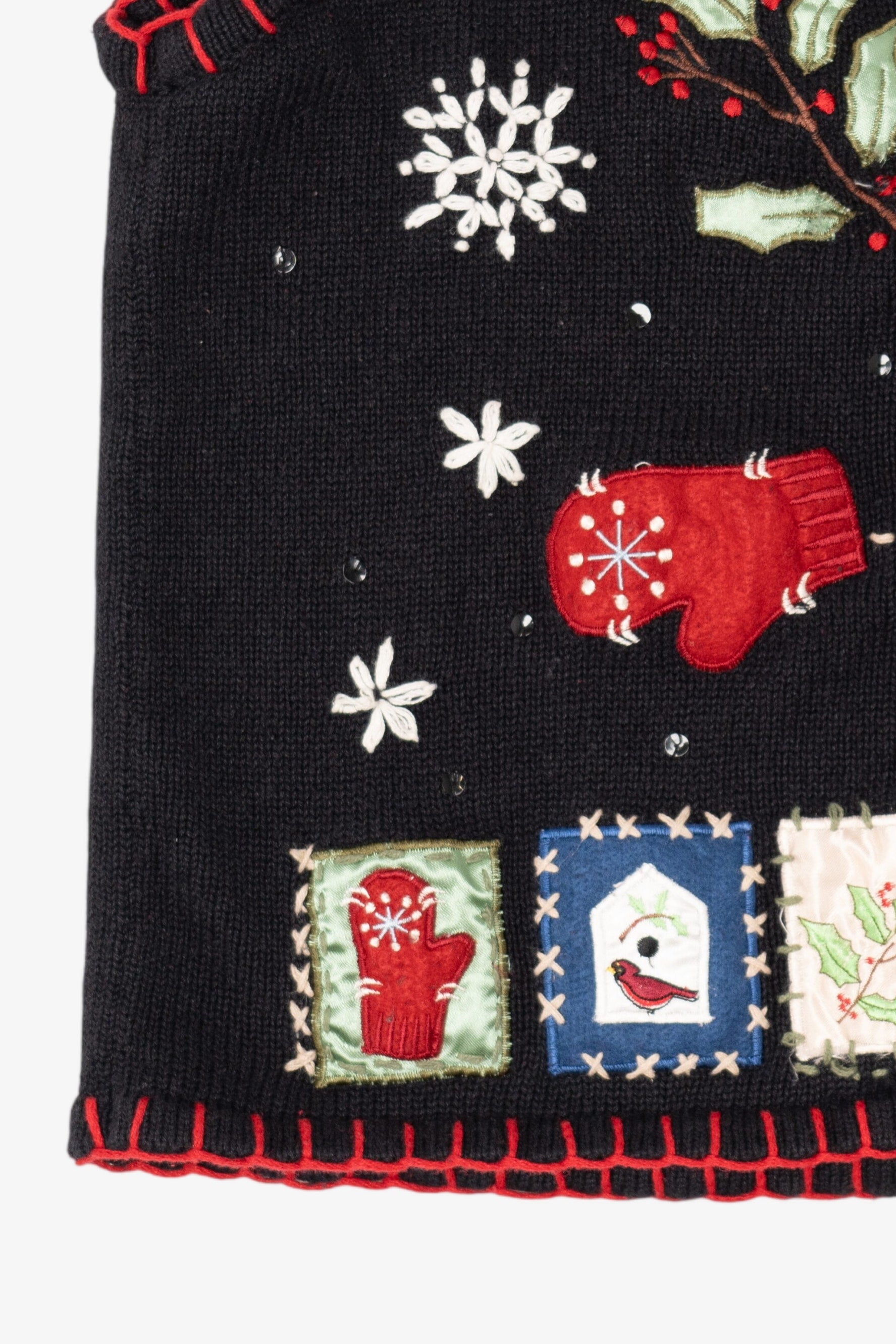 Vintage Black Basic Editions Ugly Christmas Vest (1990s)