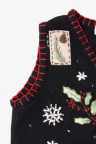 Vintage Black Basic Editions Ugly Christmas Vest (1990s)