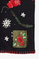 Vintage Black Basic Editions Ugly Christmas Vest (1990s)