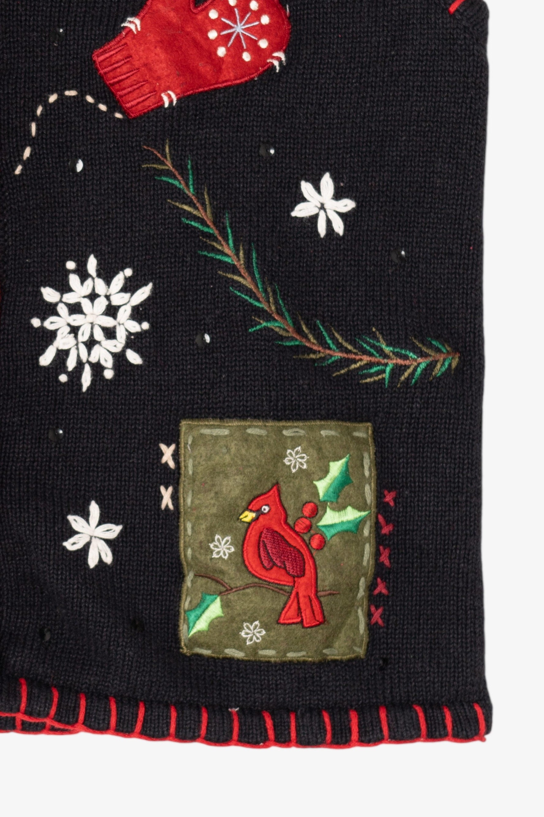 Vintage Black Basic Editions Ugly Christmas Vest (1990s)