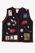 Vintage Black Basic Editions Ugly Christmas Vest (1990s)