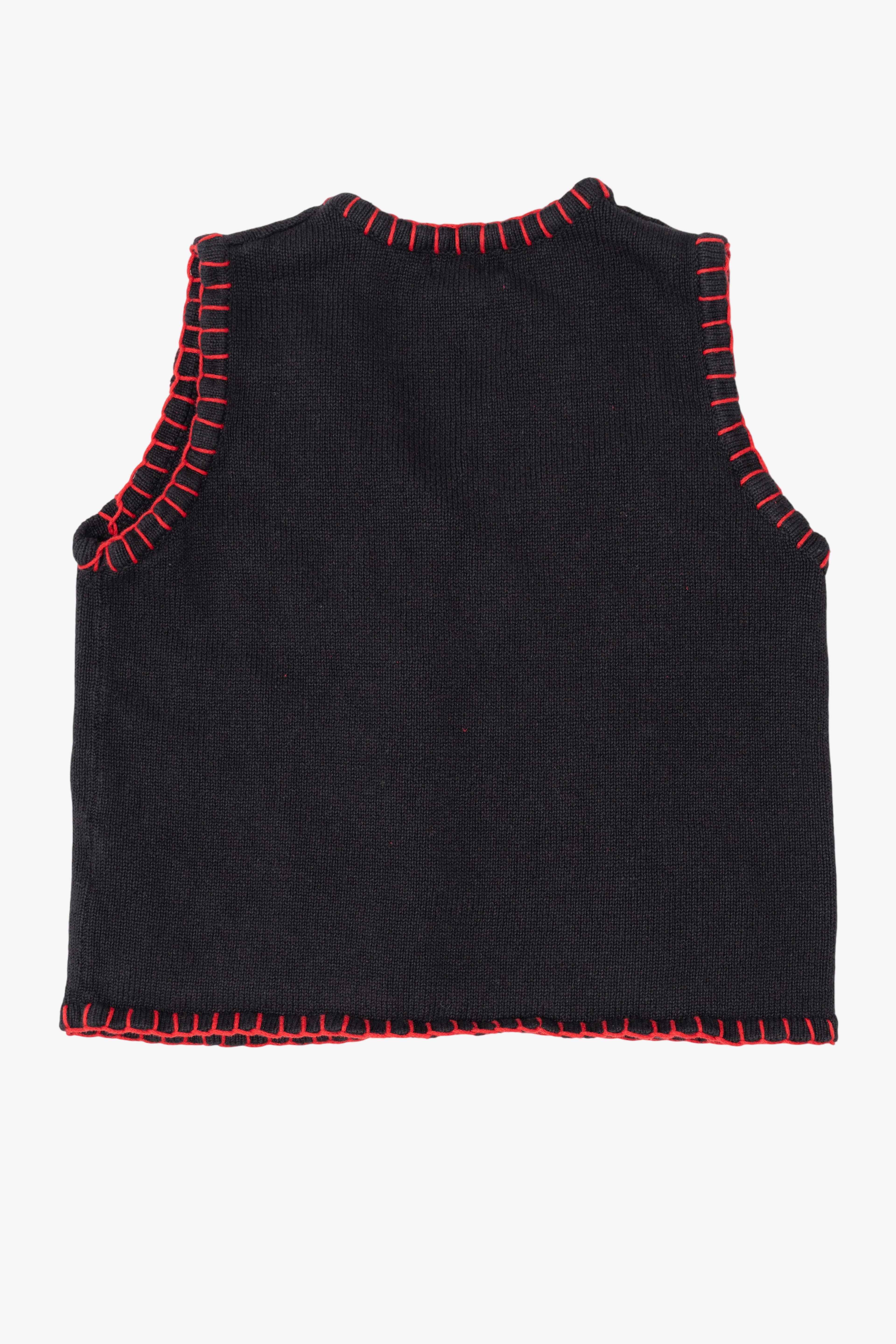Vintage Black Basic Editions Ugly Christmas Vest (1990s)