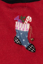 Vintage Red Patches Studio Joy Ugly Christmas Vest (1990s)