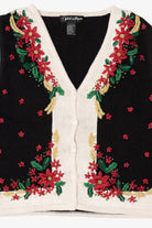 Vintage Black Work in Progress Ugly Christmas Vest (1990s)