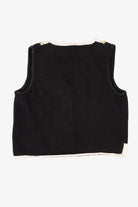 Vintage Black Work in Progress Ugly Christmas Vest (1990s)