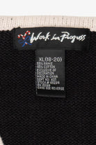 Vintage Black Work in Progress Ugly Christmas Vest (1990s)