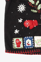 Vintage Black Basic Editions Ugly Christmas Vest (1990s)