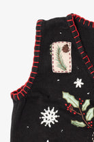 Vintage Black Basic Editions Ugly Christmas Vest (1990s)