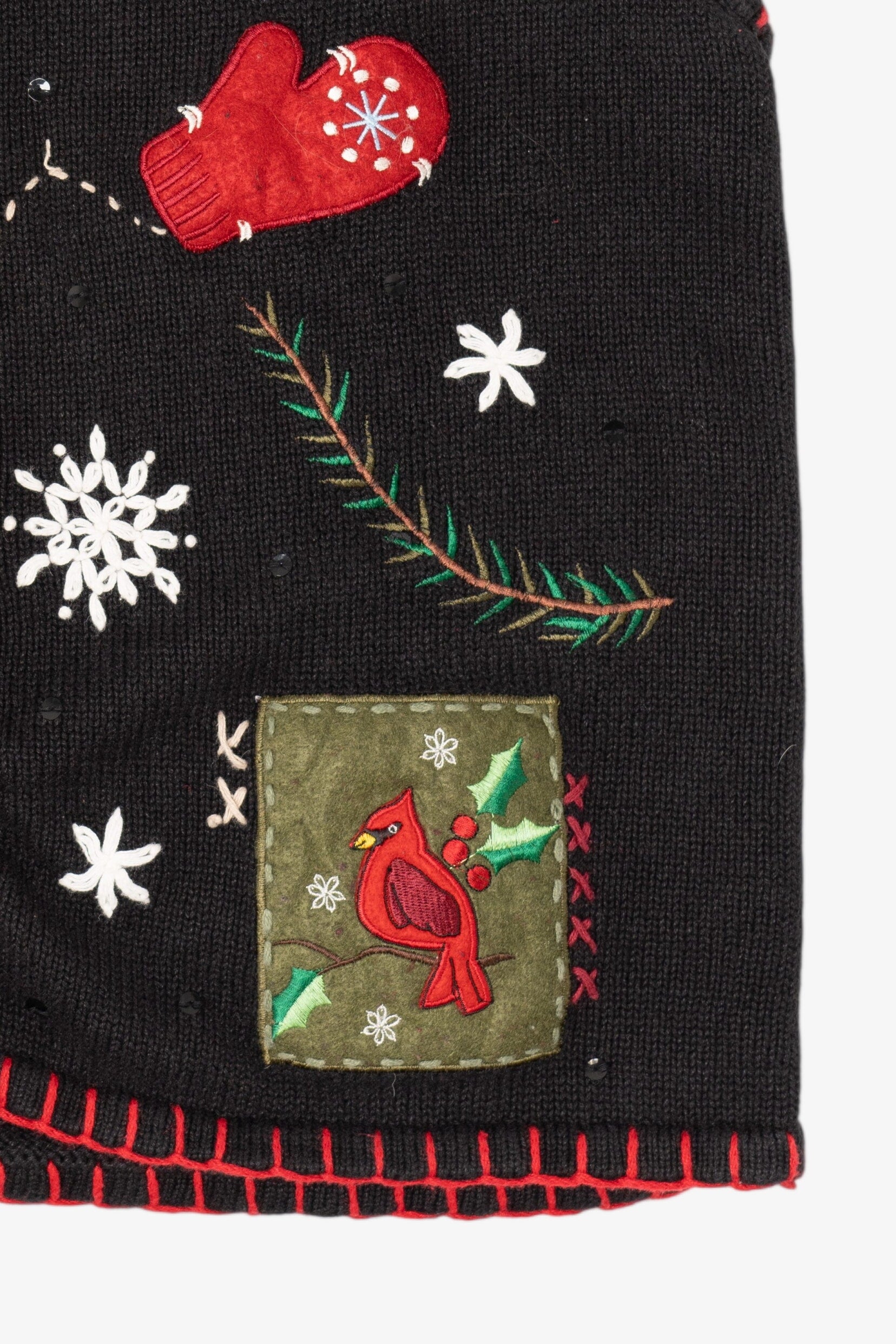 Vintage Black Basic Editions Ugly Christmas Vest (1990s)