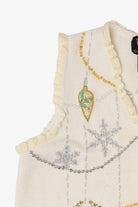 Vintage White Studio Joy Snowflakes Ugly Christmas Vest (1990s)
