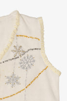 Vintage White Studio Joy Snowflakes Ugly Christmas Vest (1990s)