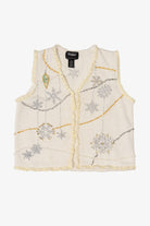 Vintage White Studio Joy Snowflakes Ugly Christmas Vest (1990s)