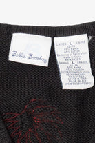 Vintage Black Bobbie Brooks Flowers Ugly Christmas Vest (1990s)