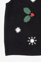 Vintage Black Crystal Kobe Ugly Christmas Vest (1990s)