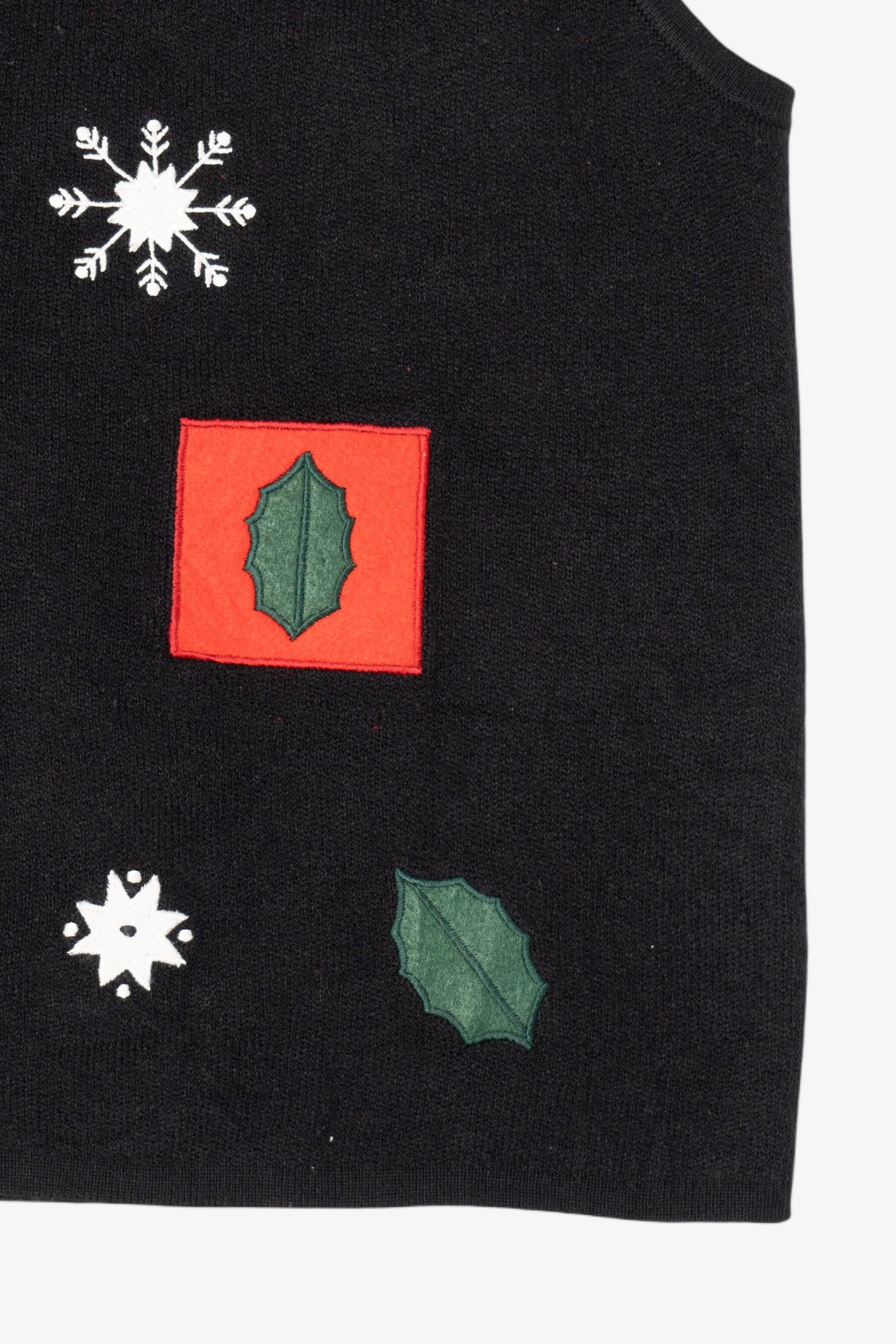 Vintage Black Crystal Kobe Ugly Christmas Vest (1990s)