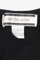 Vintage Black Crystal Kobe Ugly Christmas Vest (1990s)