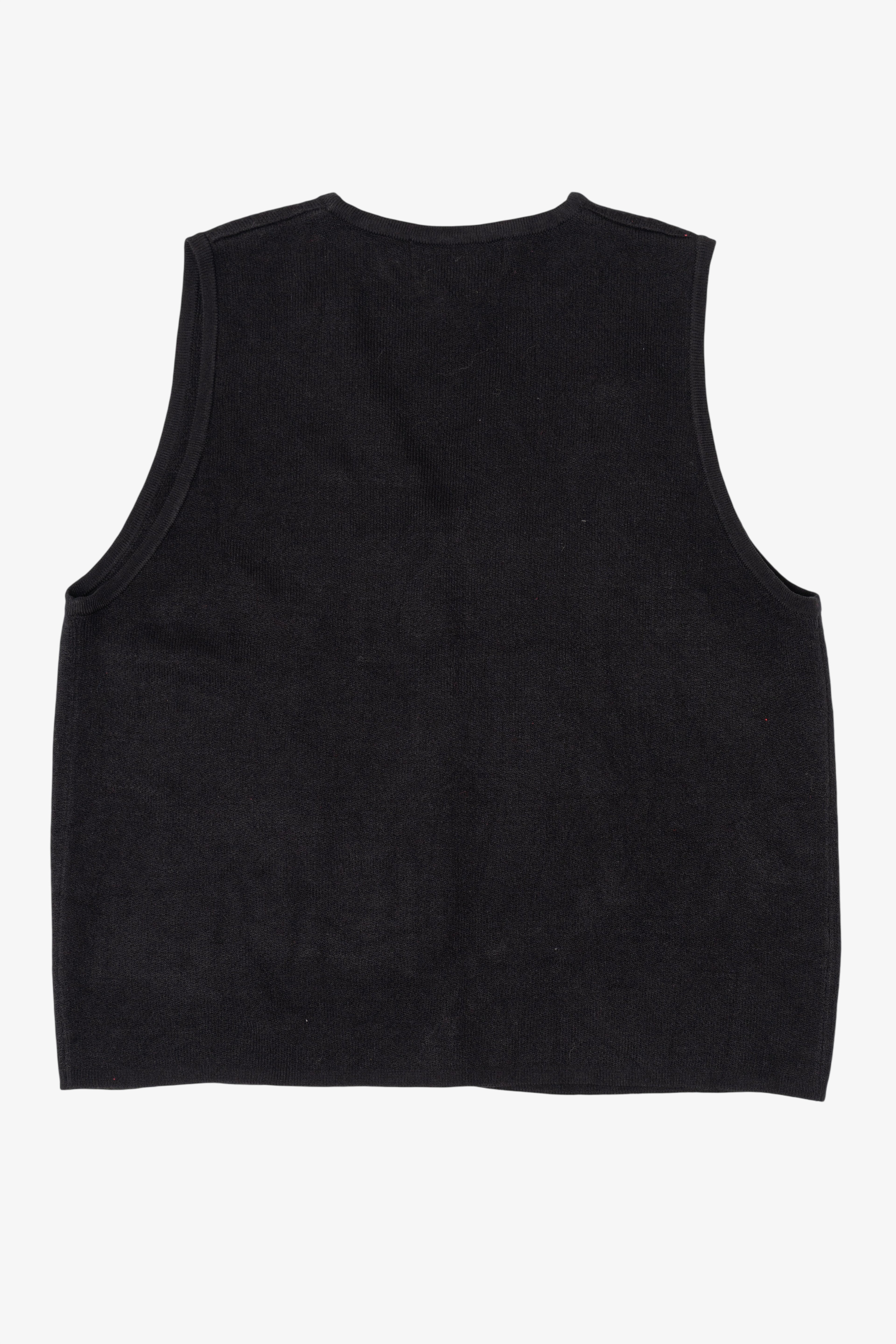 Vintage Black Crystal Kobe Ugly Christmas Vest (1990s)