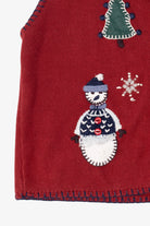 Vintage Red Northcrest Snowflakes Christmas Vest (2000s)