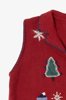 Vintage Red Northcrest Snowflakes Christmas Vest (2000s)