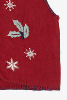 Vintage Red Northcrest Snowflakes Christmas Vest (2000s)
