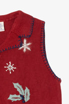 Vintage Red Northcrest Snowflakes Christmas Vest (2000s)