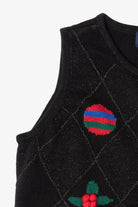 Vintage Black Crazy Horse Ugly Christmas Vest (2000s)