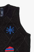 Vintage Black Crazy Horse Ugly Christmas Vest (2000s)