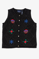 Vintage Black Crazy Horse Ugly Christmas Vest (2000s)
