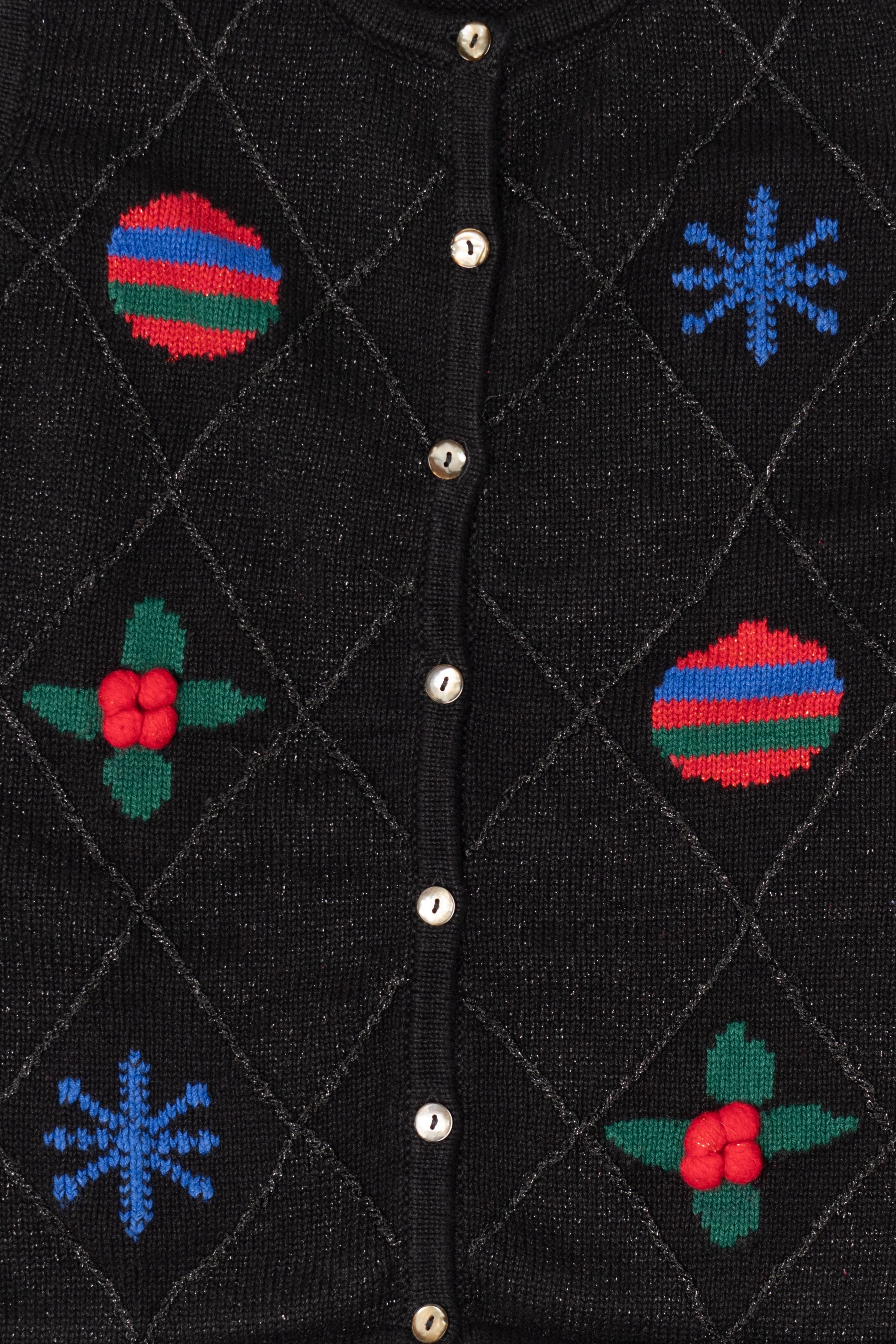 Vintage Black Crazy Horse Ugly Christmas Vest (2000s)