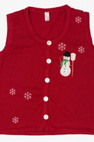 Vintage Red Snowmen Ugly Christmas Vest (2000s)