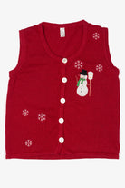 Vintage Red Snowmen Ugly Christmas Vest (2000s)
