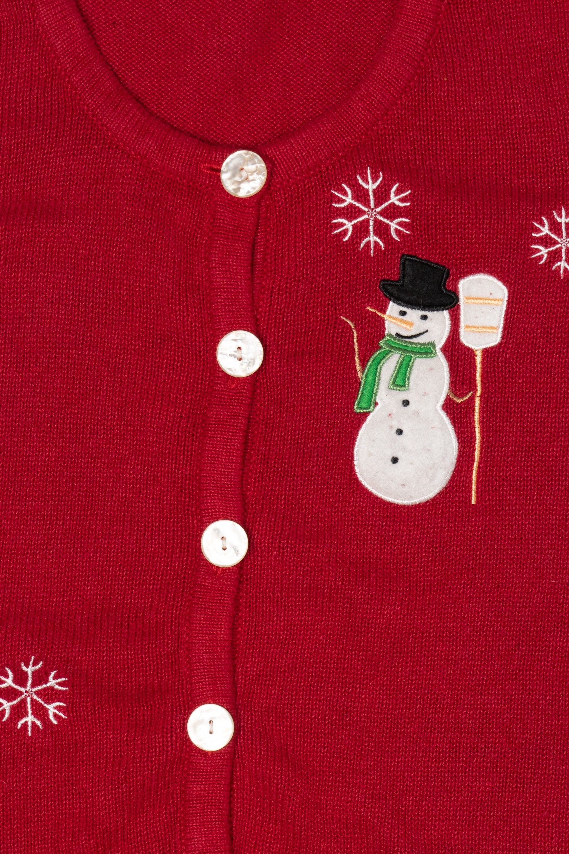 Vintage Red Snowmen Ugly Christmas Vest (2000s)
