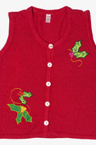 Red Holiday Faire Holly Ugly Christmas Vest (2010s)