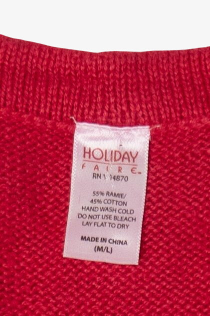 Red Holiday Faire Holly Ugly Christmas Vest (2010s)