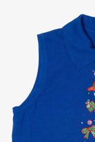 Vintage Blue Mercer Street Studio Ugly Christmas Vest (2000s)