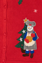 Vintage Red Bechamel Snowmen Baking Ugly Christmas Vest (1990s)