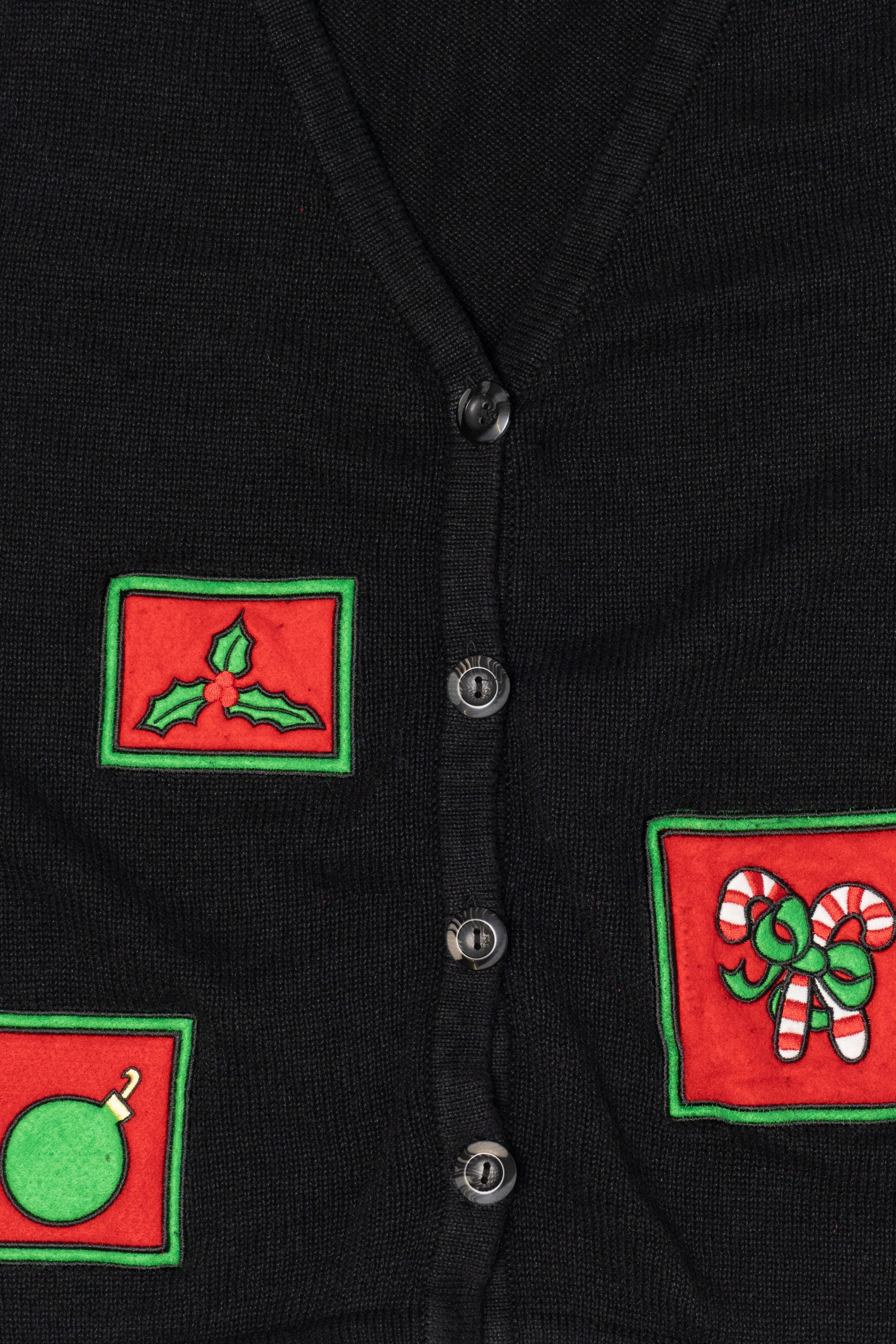 Vintage Black Ugly Christmas Vest