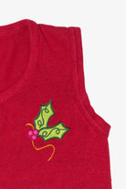 Red Holiday Faire Holly Ugly Christmas Vest