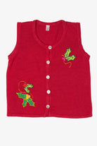 Red Holiday Faire Holly Ugly Christmas Vest