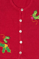 Red Holiday Faire Holly Ugly Christmas Vest