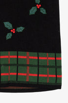 Vintage Black Holly Ugly Christmas Vest
