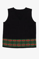 Vintage Black Holly Ugly Christmas Vest