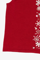 Vintage Red Mercer Street Studio Snowflakes Ugly Christmas Vest (1990s)